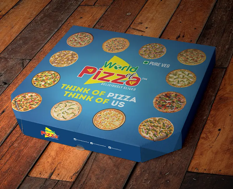 World of Pizza Packaging Design